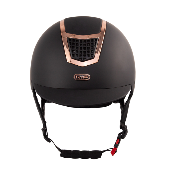 透氣騎士帽 (可調式/霧黑盔/玫瑰金框) 