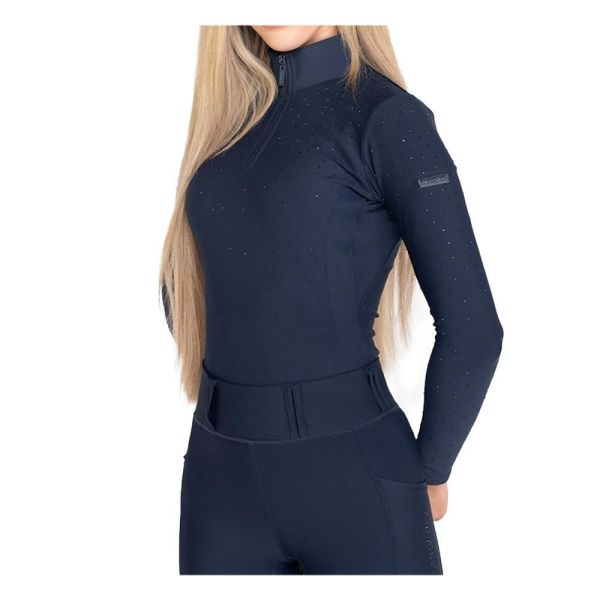 HORSEGLOSS 女用訓練衫 (長袖/鑽飾) 