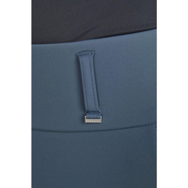 ESKADRON 女用彈力腰馬褲 (止滑全皮/高腰鬆緊褲頭/彈性縮口/灰藍色) 