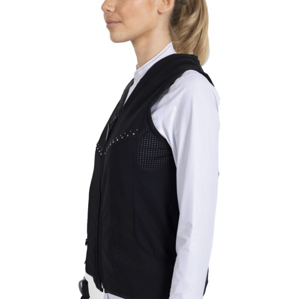 FREEJUMP 充氣式防護背心(黑色/鑽飾) 