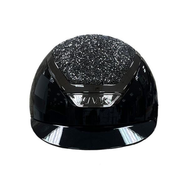 KASK 透氣騎士帽 (亮黑盔/灰黑框/銀鑽星頂/M) 