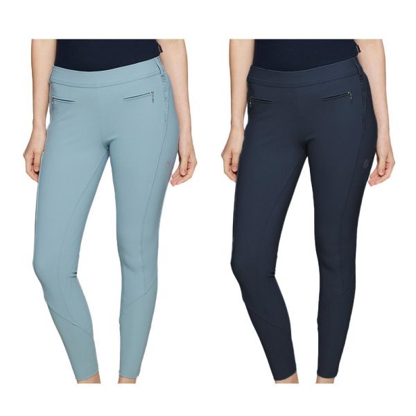 SAMSHIELD 女用馬褲 (止滑全皮/彈力腰/鑽飾/2色可選) 