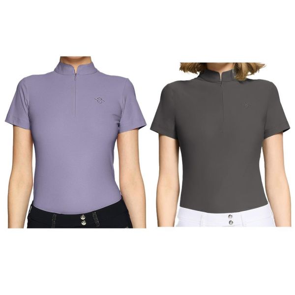 SAMSHIELD 女用訓練衫 (短袖/樹葉紋透氣孔/兩色可選) 