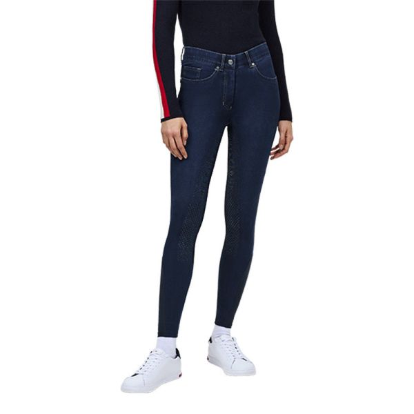 TOMMY HILFIGER 女用牛仔馬褲  (止滑全皮/藍色) 