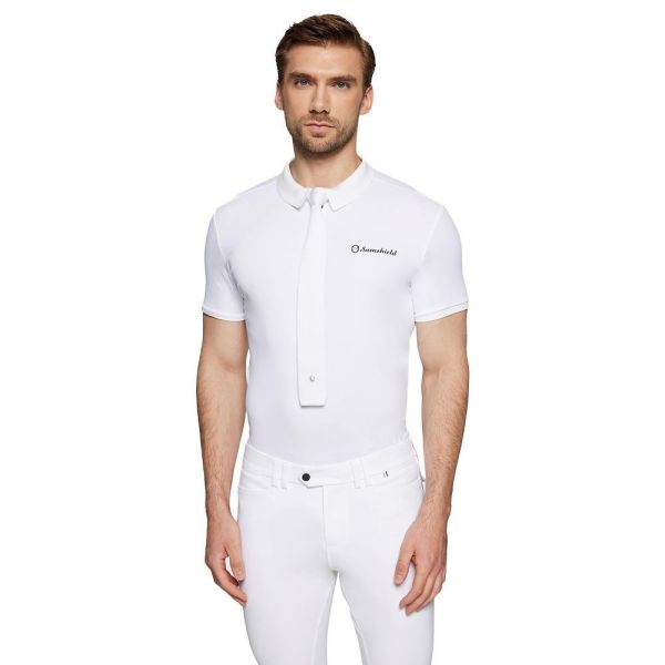 SAMSHIELD 比賽用白色領帶 (針織) 