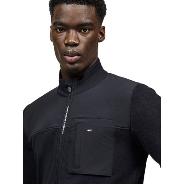 TOMMY HILFIGER 男用保暖刷毛夾克 (深藍色/口袋設計/M) 