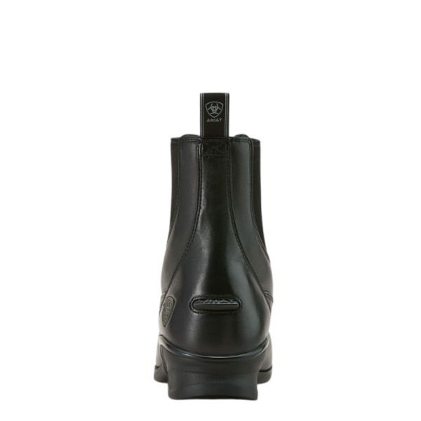 ARIAT 舒適氣墊短筒皮靴 (鬆緊前拉鍊設計/黑色/女版) 