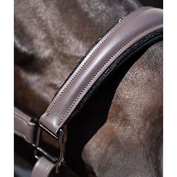 EQUESTRIAN STOCKHOLM 皮革籠頭 (馬體工學/灰紫色/藍綠色/FULL) 