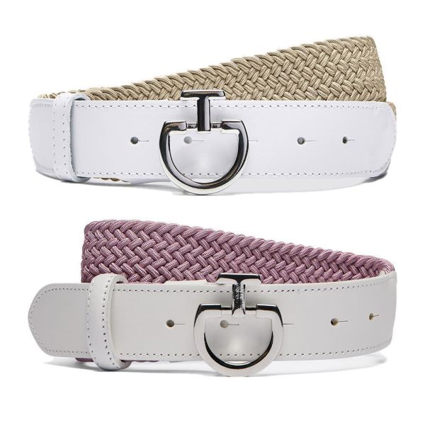CAVALLERIA TOSCANA 女用彈性腰帶 (紫羅蘭冰/米色/可伸縮性) 
