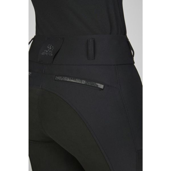 PIKEUR 女用馬褲 (止滑全皮/彈性縮口/黑色/止滑合成皮) 