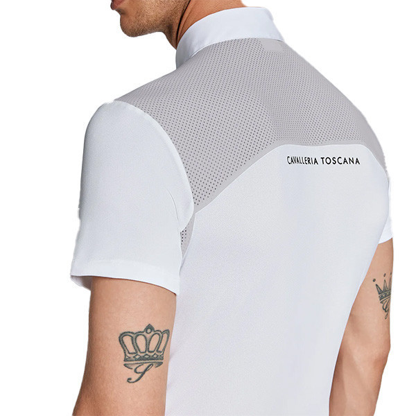 CAVALLERIA TOSCANA 男用比賽衫 (白色/短袖/S/M/XL) 