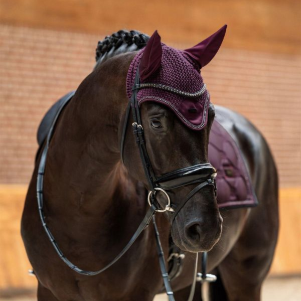 EQUESTRIAN STOCKHOLM 馬耳罩 (紫色/水鑽飾邊/FULL) 
