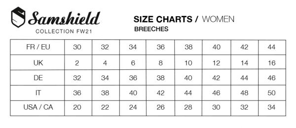 SAMSHIELD 女用馬褲 (止滑全皮/3色可選/22/24/26/28) 