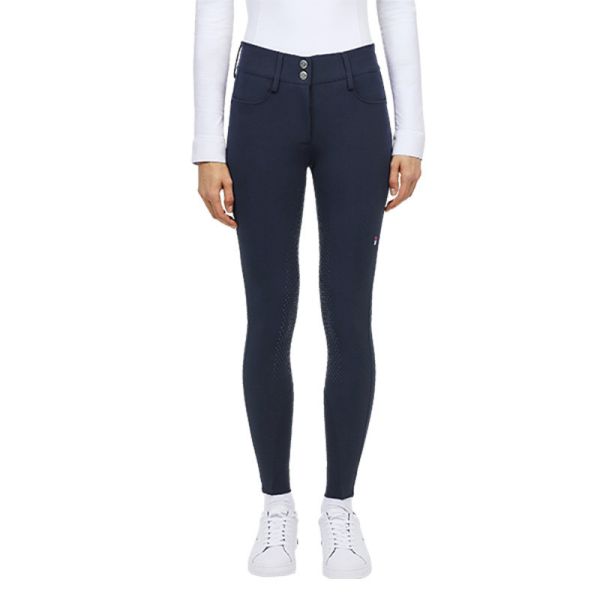 TOMMY HILFIGER 女用馬褲 (止滑全皮/深藍色/高腰/手機袋) 