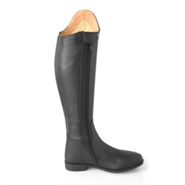 LEXHIS 騎馬長筒皮靴 (側邊拉鍊設計/黑色/38/41/42) 