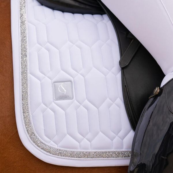 ESKADRON 馬場馬術汗墊 (白色/FULL/碎鑽) 