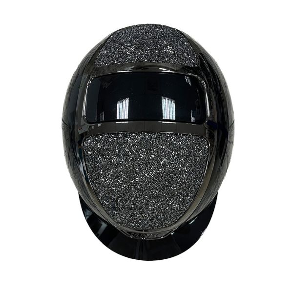 KASK 透氣騎士帽 (亮黑盔/灰黑框/銀鑽星頂/M) 