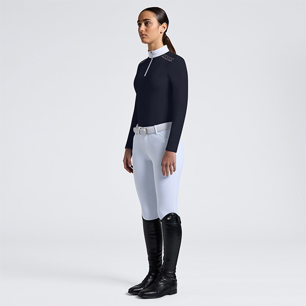 CAVALLERIA TOSCANA 女童用比賽衫 (長袖/深藍色/10/12/14) 