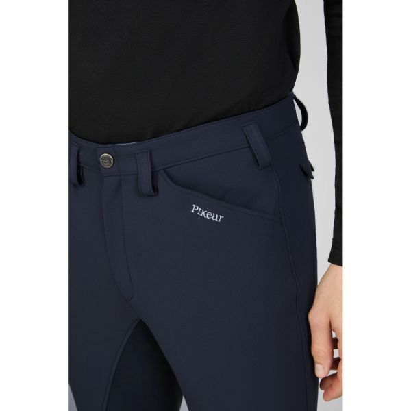 PIKEUR 男用馬褲 (全皮/深藍色) 