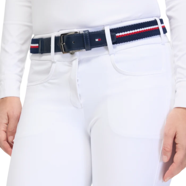TOMMY HILFIGER 編織式彈性腰帶 (深藍色/可伸縮性/3種尺寸) 