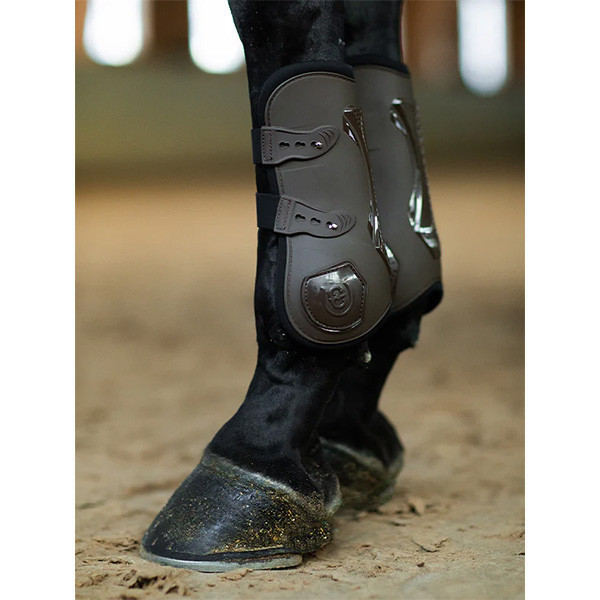 EQUESTRIAN STOCKHOLM 障礙護具 (前後腿/FULL/深棕色) 