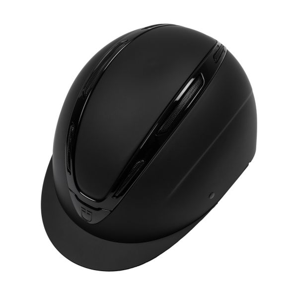 EQUESTRO 透氣騎士帽 (霧黑盔/亮黑框/M/L) 