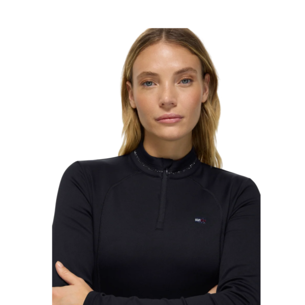 TOMMY HILFIGER 女用訓練衫 (長袖/黑色/快乾) 