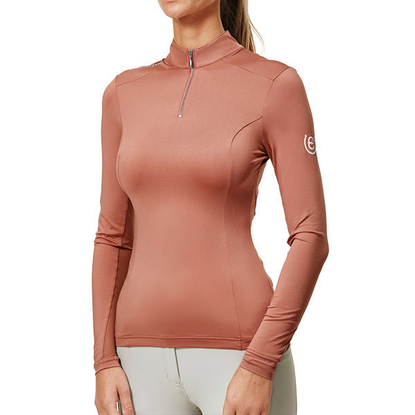 EQUESTRIAN STOCKHOLM 女用抗UV涼感訓練衫 (長袖/珊瑚紅/薄荷綠) 