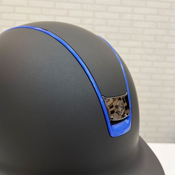 SAMSHIELD 2.0 訂製款騎士帽 (霧黑盔/銀藍框/L) 不含帽襯，需另外加購 