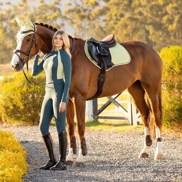 LeMieux 綜合障礙汗墊+耳罩套組 (蘋果綠/FULL) 