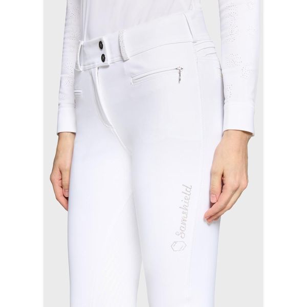 SAMSHIELD 女用馬褲 (止滑全皮/高腰/白色) 