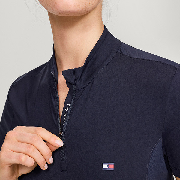 TOMMY HILFIGER 女用短袖訓練衫 (深藍色/防曬快乾) 
