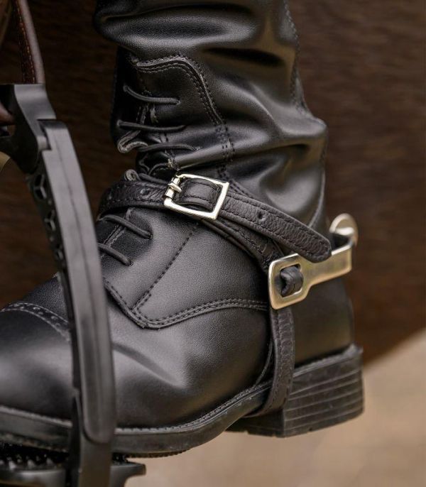 皮製馬刺帶 (黑色/46cm) 