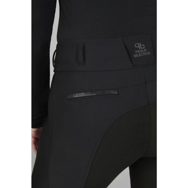 PIKEUR 女用馬褲 (止滑全皮/彈性縮口/黑色/止滑合成皮) 