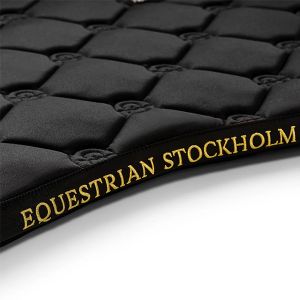 EQUESTRIAN STOCKHOLM 馬場馬術汗墊 (黑色金邊/FULL) 