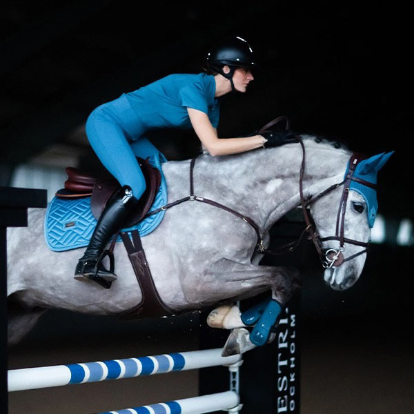 EQUESTRIAN STOCKHOLM 綜合汗墊 (地中海藍/FULL) 