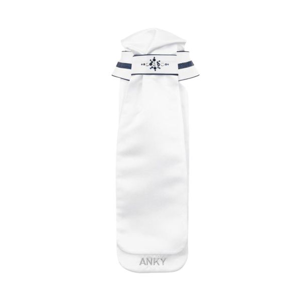 ANKY 女款比賽用白色領巾 (3色可選/水晶裝飾/附水洗網袋) 