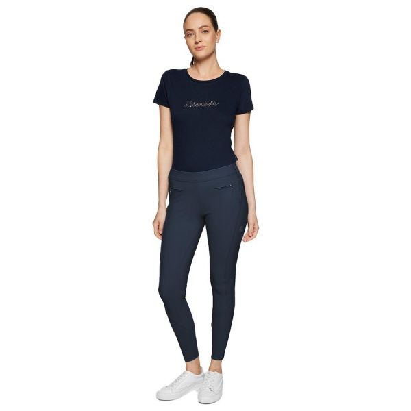 SAMSHIELD 女用馬褲 (止滑全皮/彈力腰/鑽飾/2色可選) 