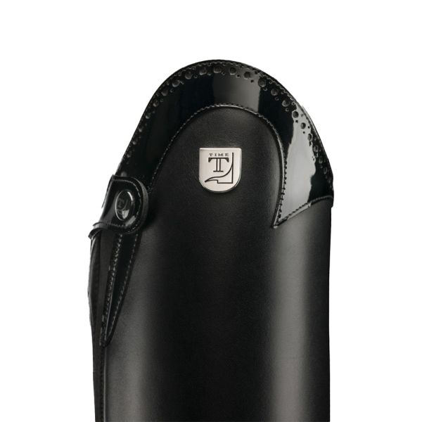 TUCCI 騎馬長筒皮靴 (Marilyn/漆皮+打孔裝飾/黑色/37) 