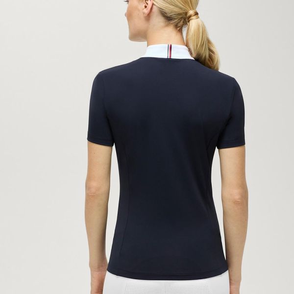 TOMMY HILFIGER 女用比賽衫 (短袖/深藍色/防曬快乾) 