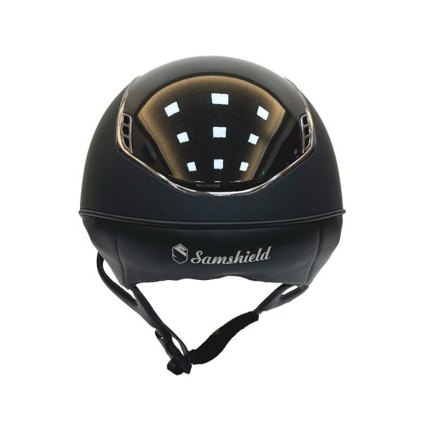 SAMSHIELD 2.0 訂製款騎士帽 (霧黑盔/銀框/細閃亮黑頂/L) 不含帽襯，需另外加購 