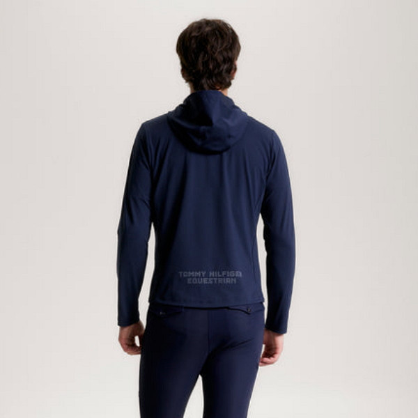TOMMY HILFIGER 男用連帽薄夾克 (防風/深藍色) 