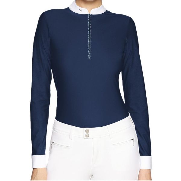 SAMSHIELD 女用比賽衫 (長袖/藍寶石色/鑽飾) 