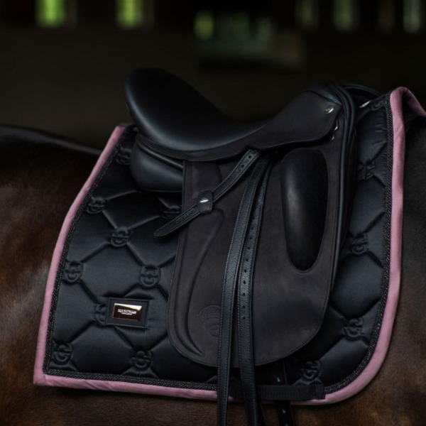 EQUESTRIAN STOCKHOLM 馬場馬術汗墊 (黑底粉邊/FULL) 