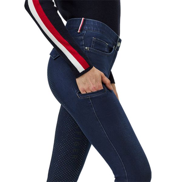 TOMMY HILFIGER 女用牛仔馬褲  (止滑全皮/藍色) 