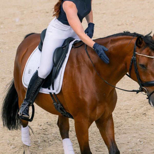 ESKADRON 馬場馬術汗墊 (白色/FULL/碎鑽) 