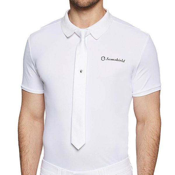 SAMSHIELD 比賽用白色領帶 (拉鍊款) 