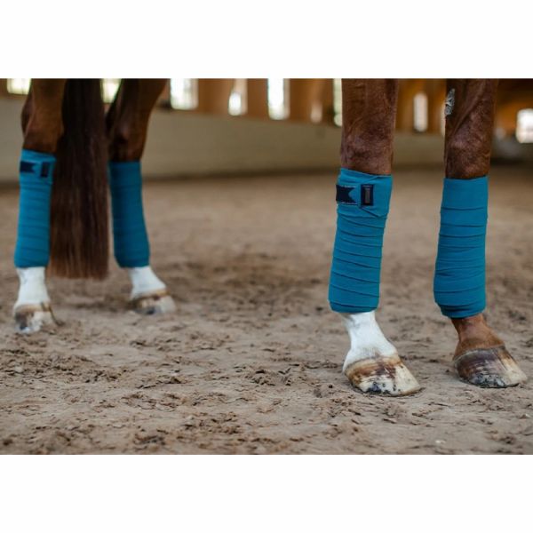 EQUESTRIAN STOCKHOLM 馬用繃帶 (極光藍/棕紫色) 