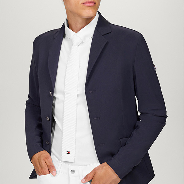TOMMY HILFIGER 比賽用白色領帶 (拉鍊式) 