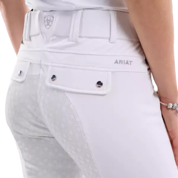 ARIAT 童用馬褲 (止滑全皮/彈性縮口/白色/122) 